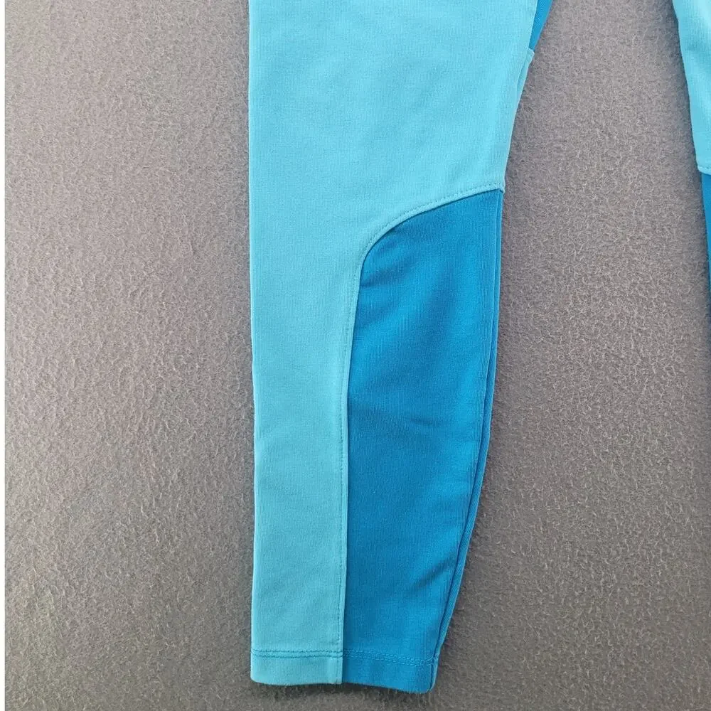 Nike Air 7/8 Leggings S Blue Colorblock Training Pilates Running Athleisure Gym